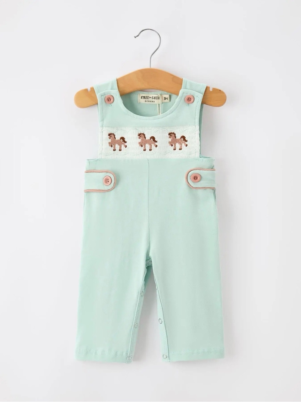 Rylee Faith Designs Western horse embroidery boys Jonjon sleeveless, romper